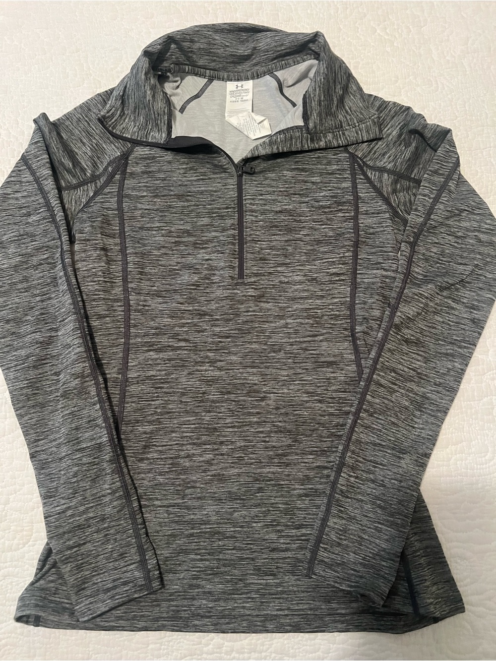 Under Armour Women's Heather Gray 1/4 Zip Performance Pullover